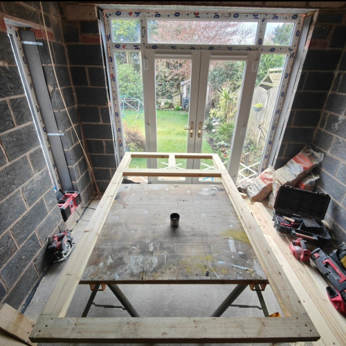 Making garage door with windows