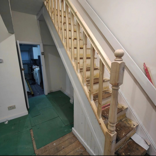 Bannister in rental replacement