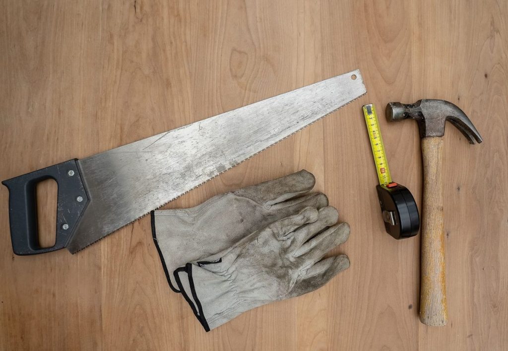 Joinery tools on a timber workbench